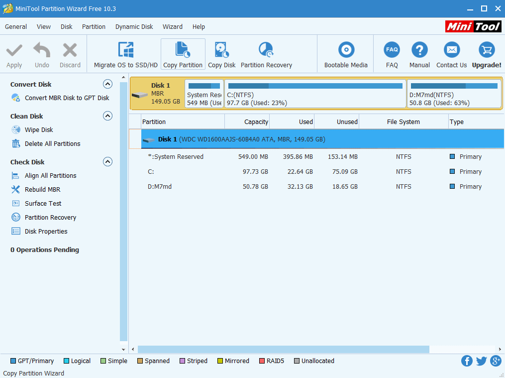Minitool Partition Wizard Free