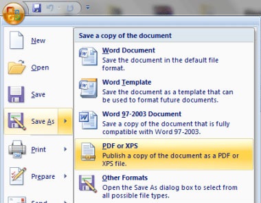 نحوه کارکرد افزونه save as pdf جهت خروجی گرفتن pdf از ورد 2007