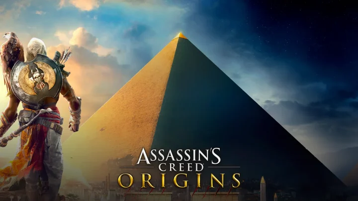 نقد و بررسی بازی Assassins Creed Origins؛ تصویر شاخص با لوگوی رسمی بازی