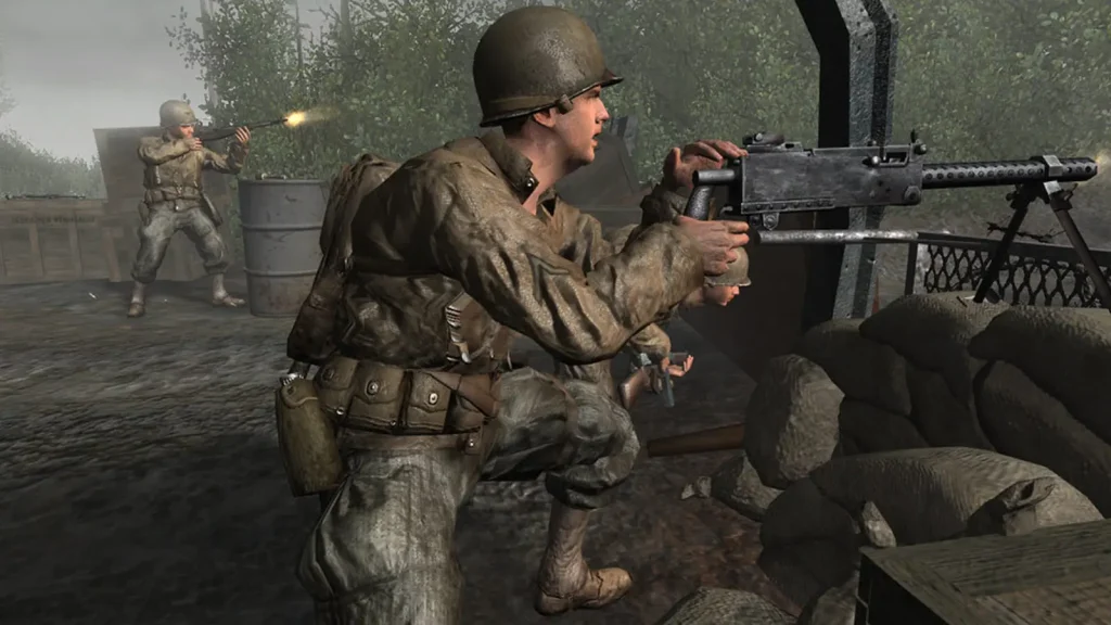 صحنه‌ای از محیط و گیم‌پلی بازی Call Of Duty 2 - تصویر 2