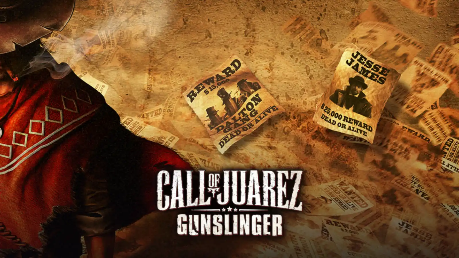 بازی Call of Juarez Gunslinger؛ تصویر شاخص با لوگوی رسمی بازی