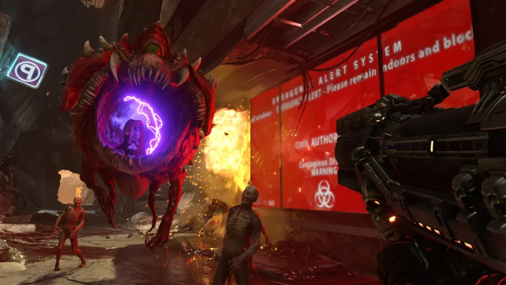 صحنهای از محیط و گیمپلی بازی Doom Eternal - تصویر 2