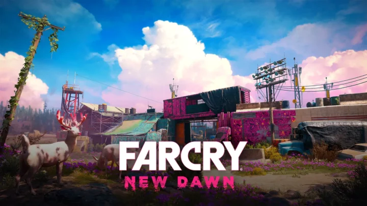 نقد و بررسی بازی Far Cry New Dawn؛ تصویر شاخص با لوگوی رسمی بازی