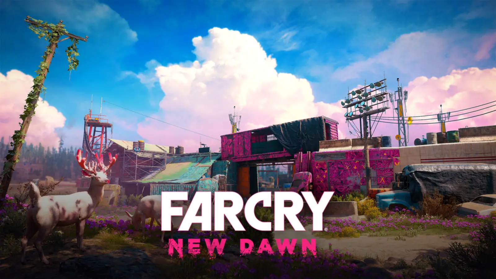 شهر صورتی و آخرالزمانی در پوستر Far Cry New Dawn