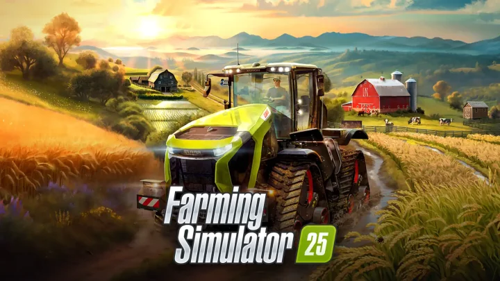بازی Farming Simulator 25 برای کامپیوتر؛ تصویر شاخص با لوگوی رسمی بازی