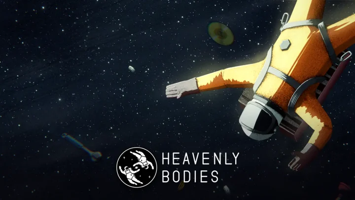 نقد و بررسی بازی Heavenly Bodies؛ تصویر شاخص با لوگوی رسمی بازی