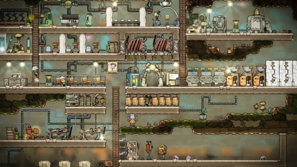 صحنه‌ای از محیط و گیم‌پلی بازی Oxygen Not Included - تصویر 1