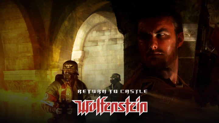 بازی Return to Castle Wolfenstein؛ تصویر شاخص با لوگوی رسمی بازی