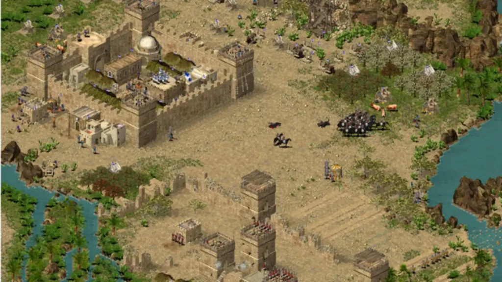 صحنه‌ای از محیط و گیم‌پلی بازی Stronghold Crusader HD - تصویر 1