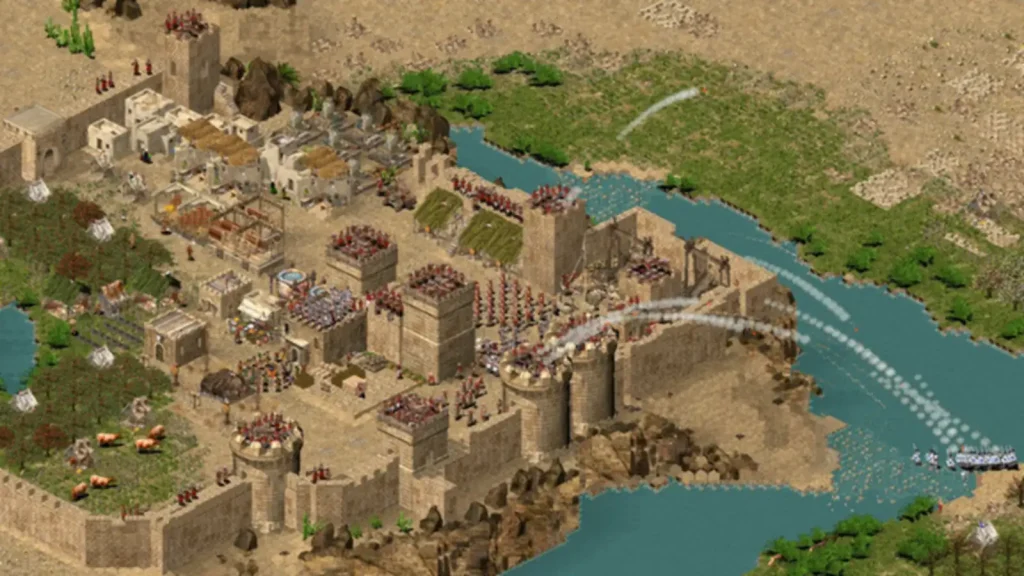 صحنه‌ای از محیط و گیم‌پلی بازی Stronghold Crusader HD - تصویر 2