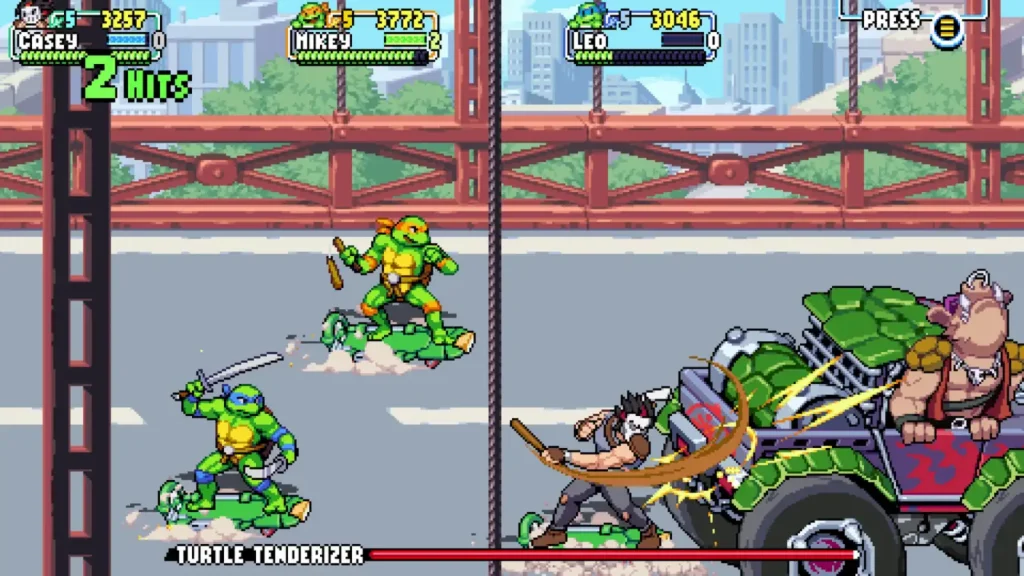 صحنه‌ای از محیط و گیم‌پلی بازی Teenage Mutant Ninja Turtles: Shredder's Revenge - تصویر 2