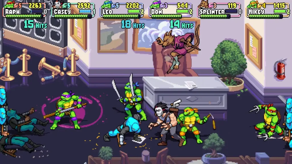 صحنه‌ای از محیط و گیم‌پلی بازی Teenage Mutant Ninja Turtles: Shredder's Revenge - تصویر 4