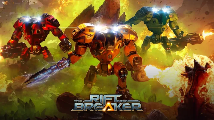 بازی The Riftbreaker؛ تصویر شاخص با لوگوی رسمی بازی