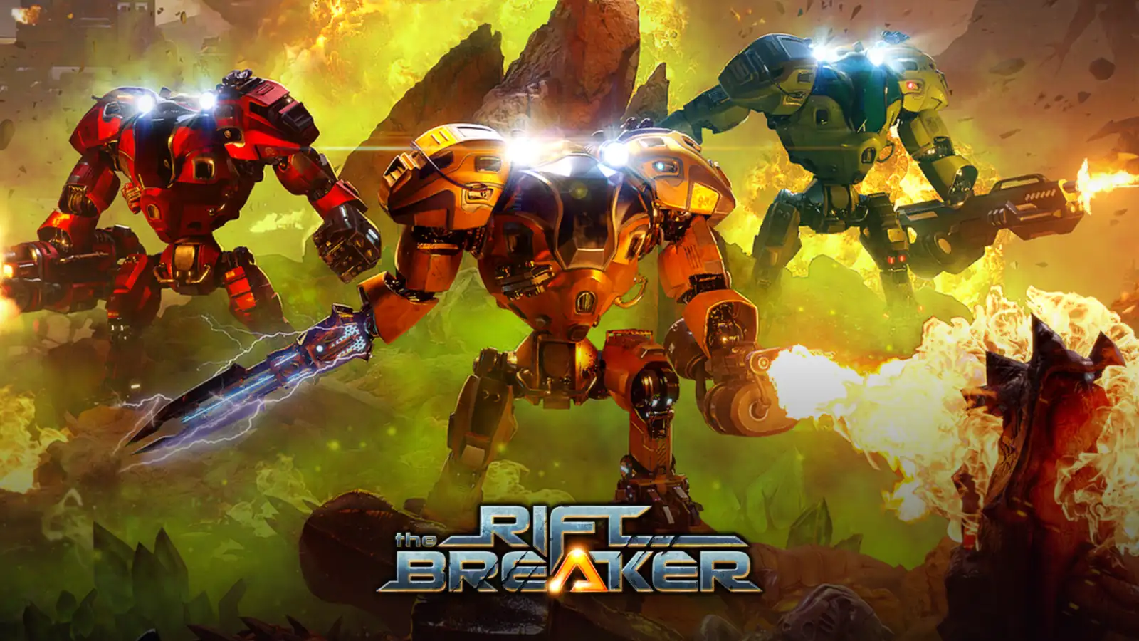 بازی The Riftbreaker بازی The Riftbreaker؛ تصویر شاخص با لوگوی رسمی بازی
