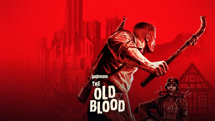 بازی Wolfenstein The Old Blood؛ تصویر شاخص با لوگوی رسمی بازی