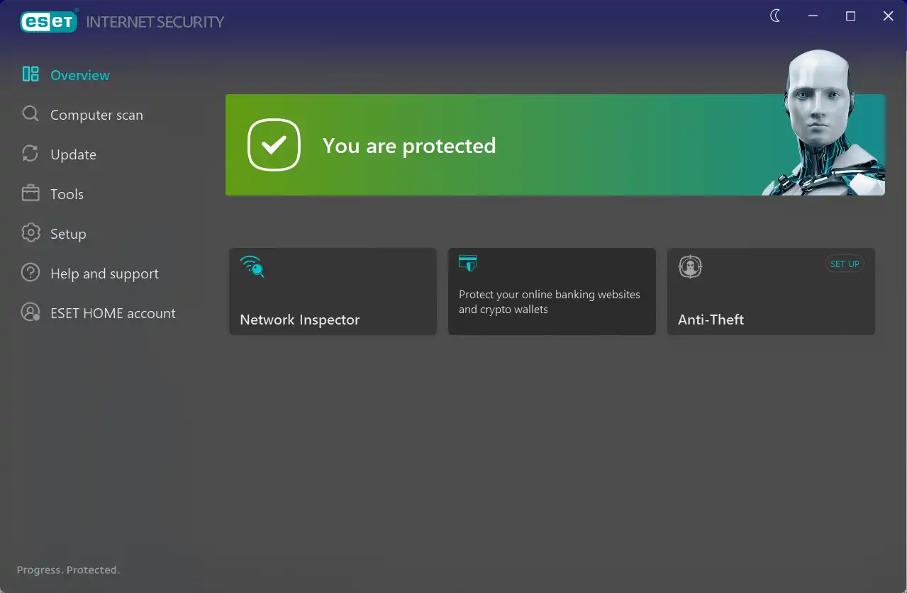تصاویری از محیط نرم افزار ESET