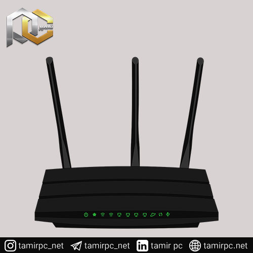 2.4 GHz بهتر است یا 5GHz روتر مشکی با سه آنتن