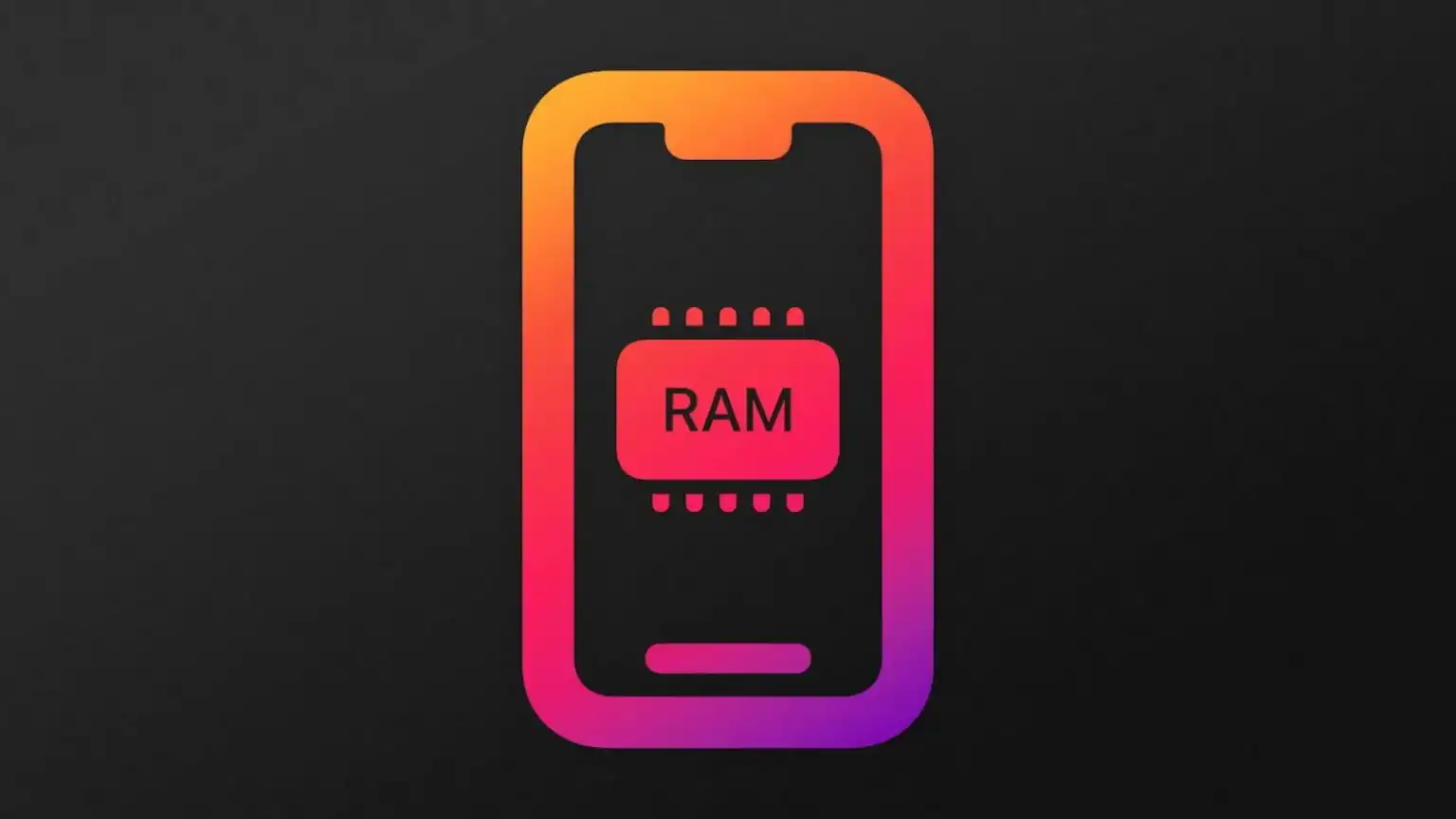 آیکون گوشی با نماد RAM